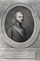 Porträt von Alexander I. (1777-1825) graviert von Pierre Alexandre Tardieu (1756-1844)